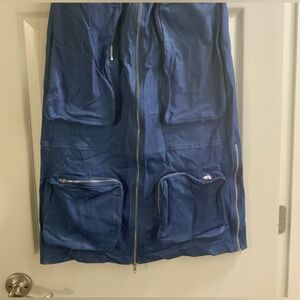 Blue Denim Style Front Pocket skirt